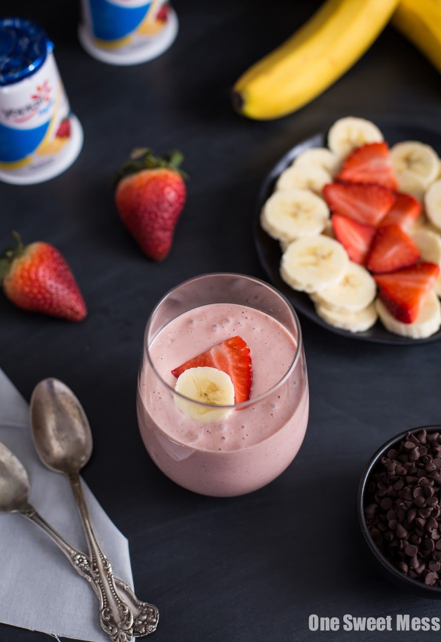 Strawberry Banana Blender Pudding