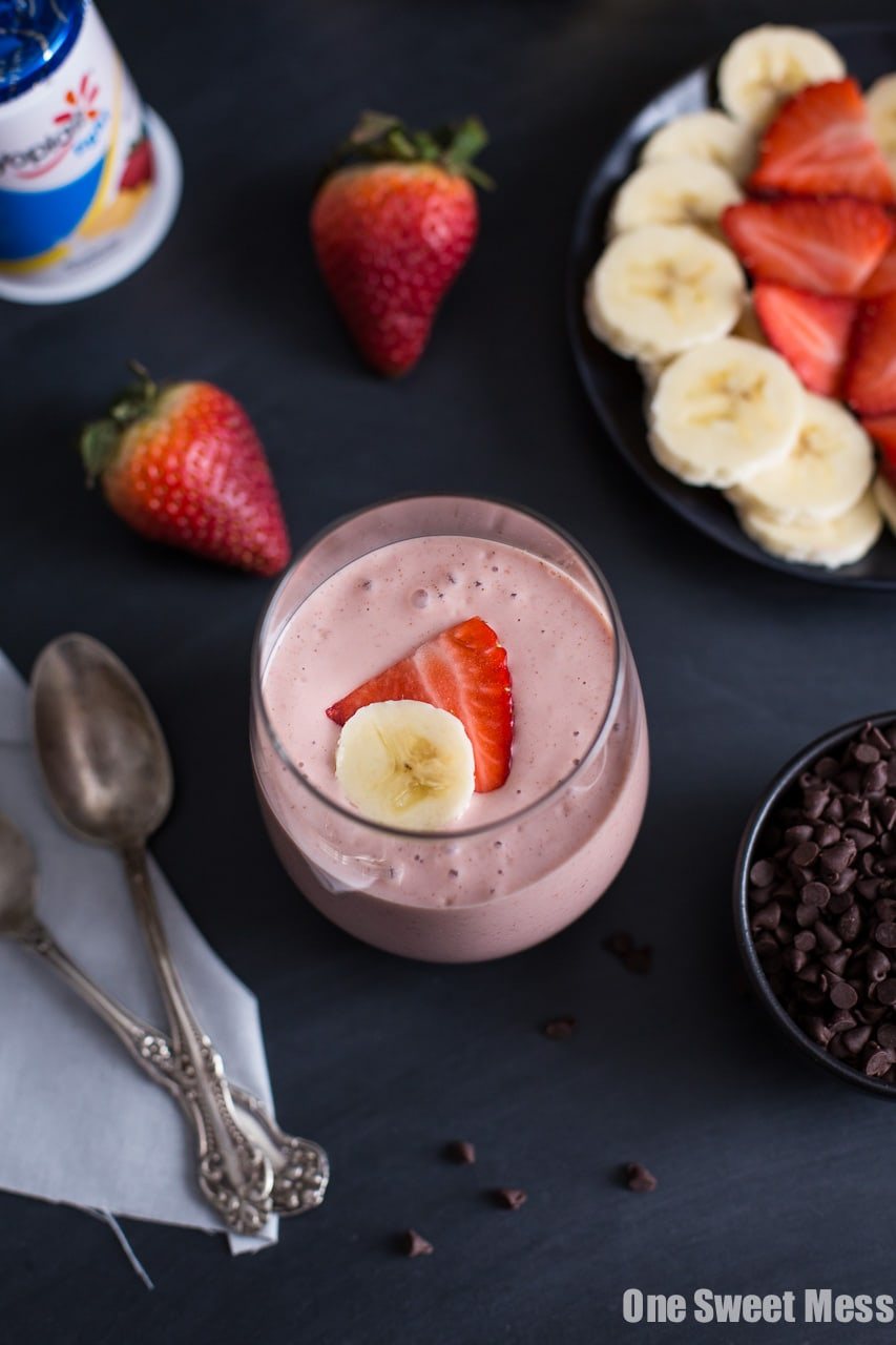 Strawberry Banana Blender Pudding