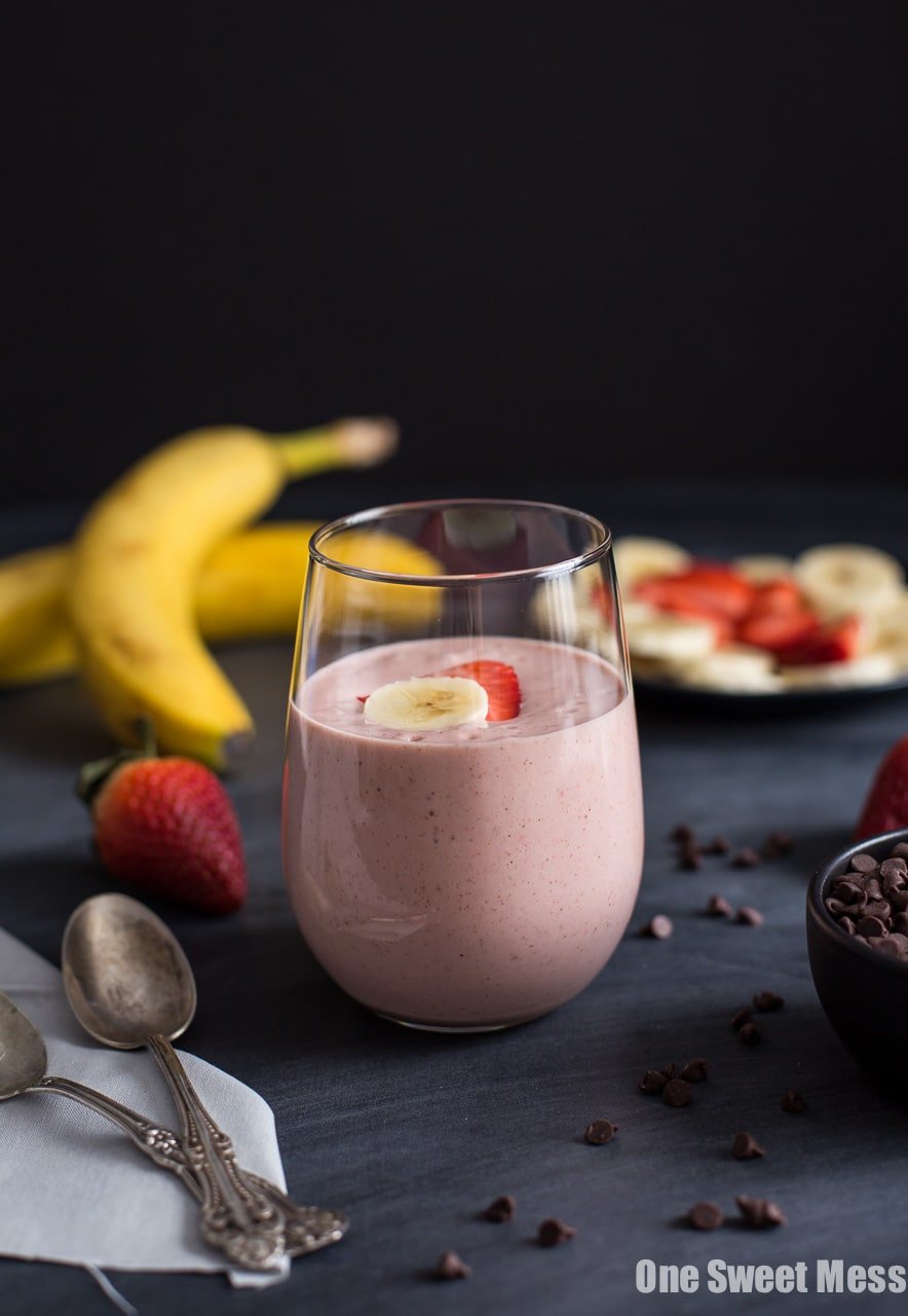 Strawberry Banana Blender Pudding