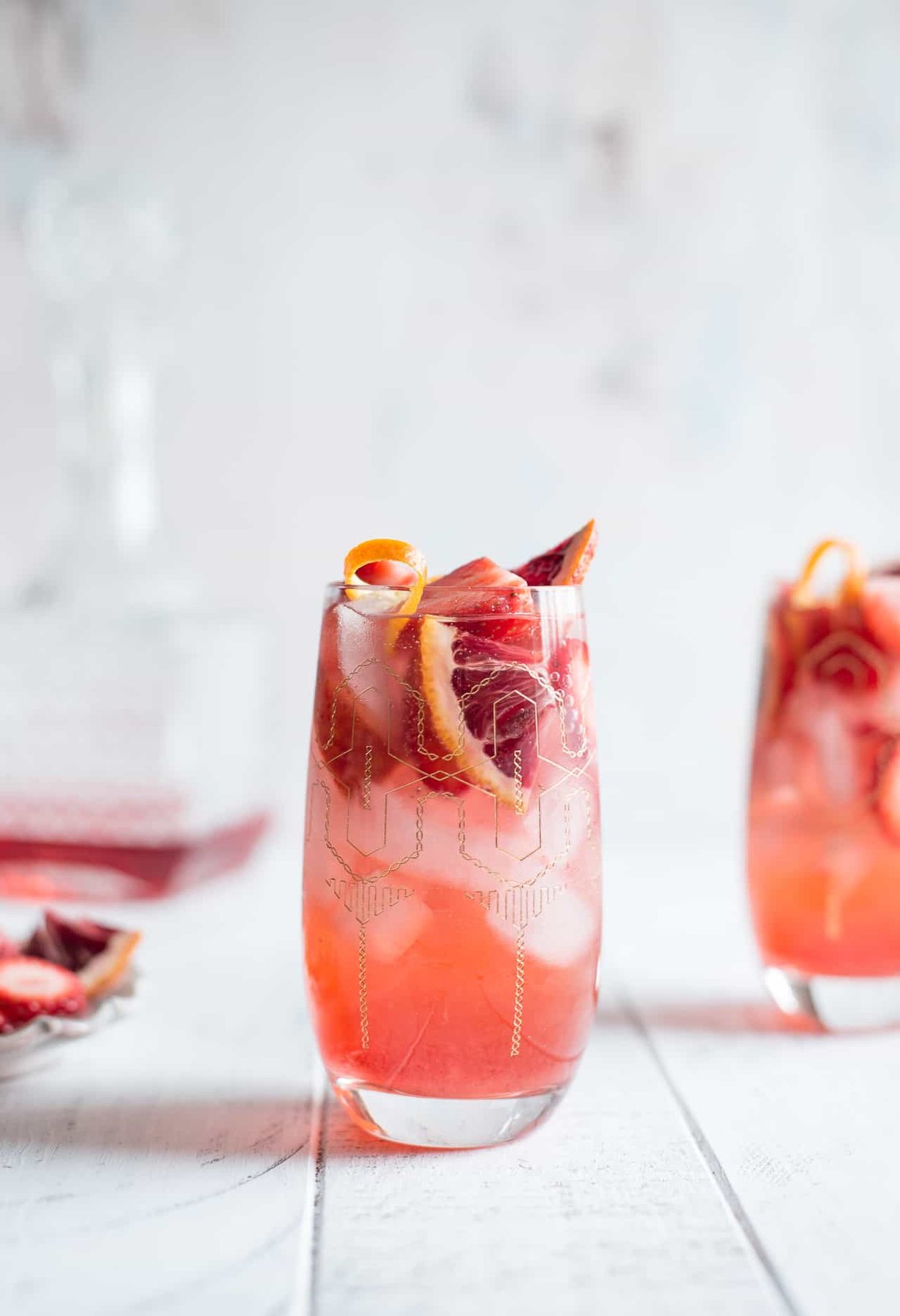 Strawberry Campari Gin Spritz