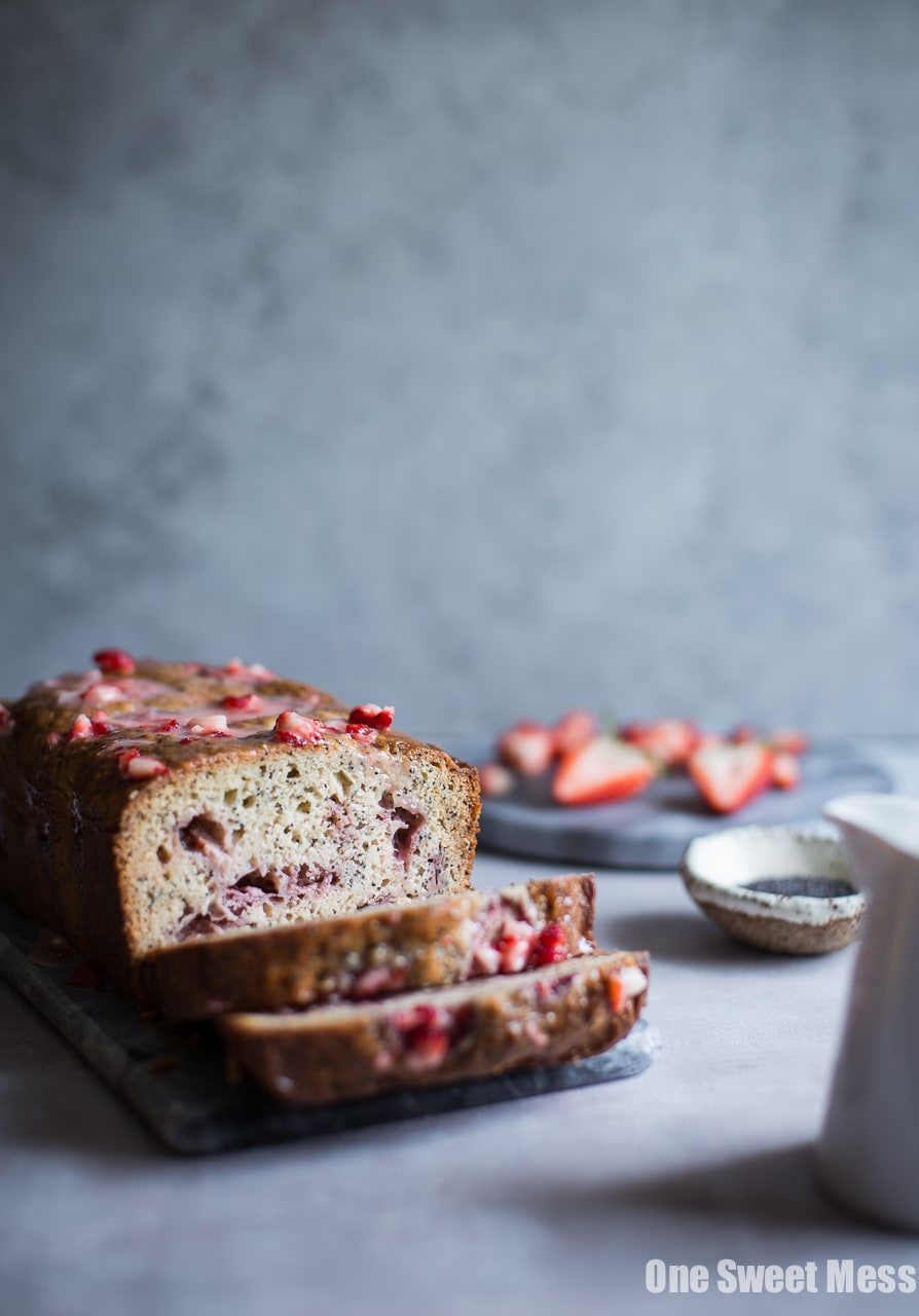 Strawberry Lemon Poppy Seed Bread