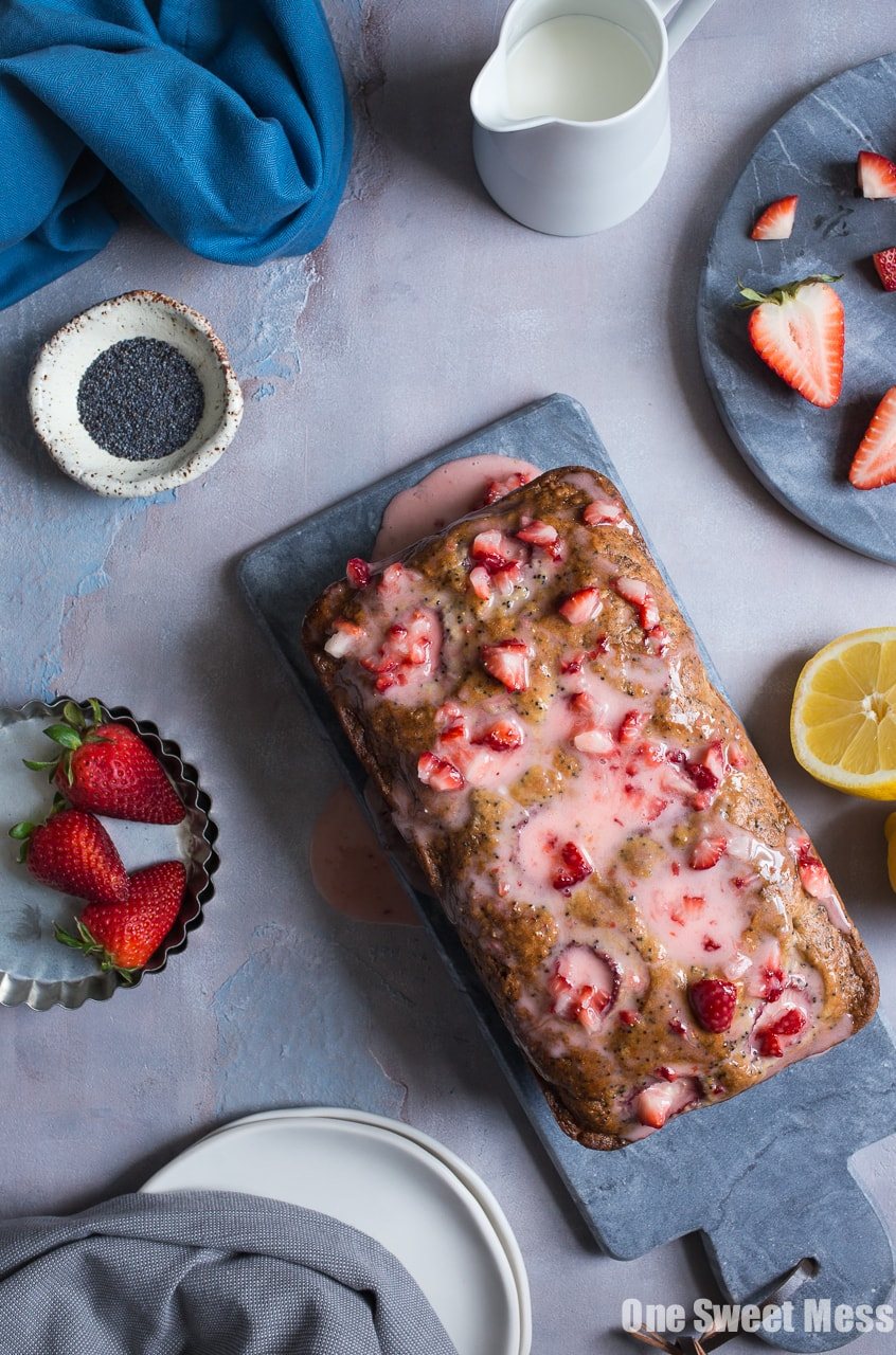 Strawberry Lemon Poppy Seed Bread