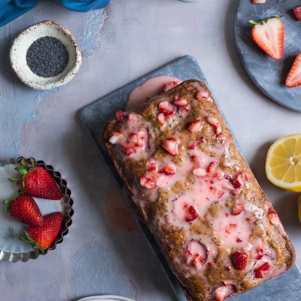 Strawberry Lemon Poppy Seed Bread
