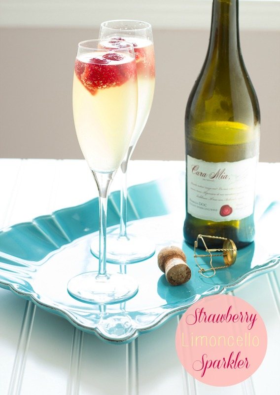 Strawberry Limoncello Sparkler