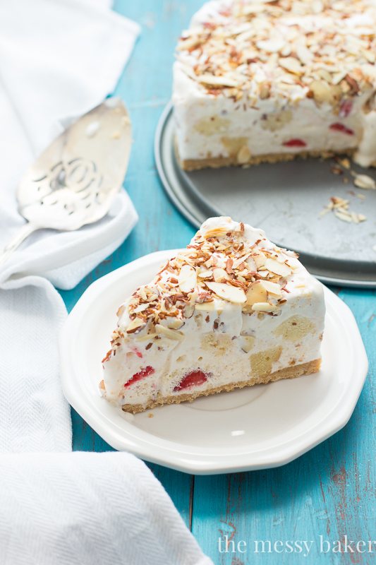 Strawberry Shortcake Ice Cream Pie | www.themessybakerblog.com