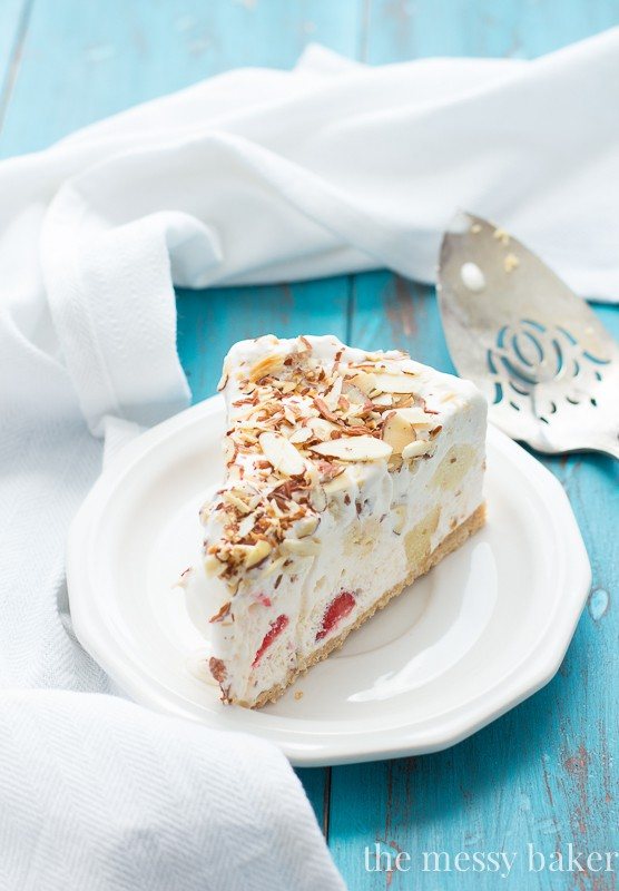 Strawberry Shortcake Ice Cream Pie | www.themessybakerblog.com