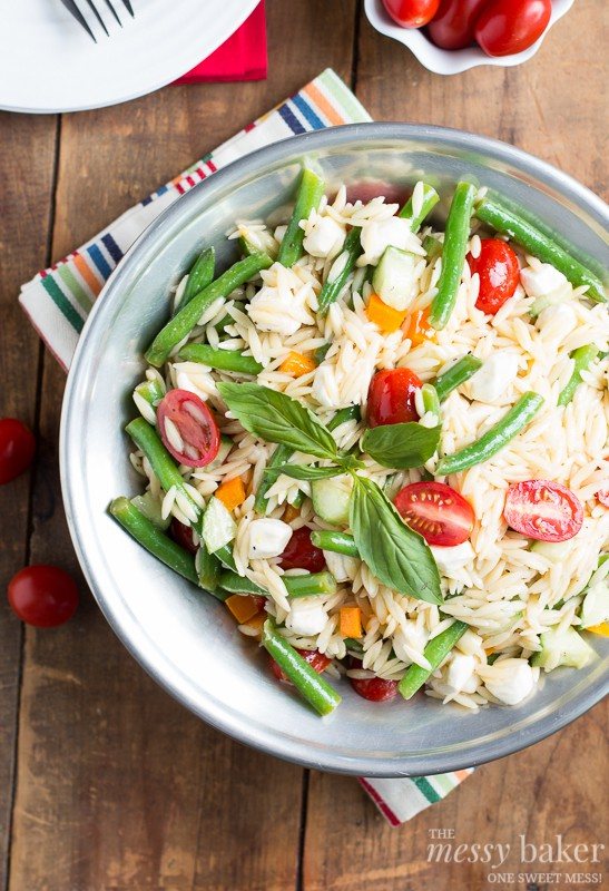 Summer Orzo Pasta | www.themessybakerblog.com