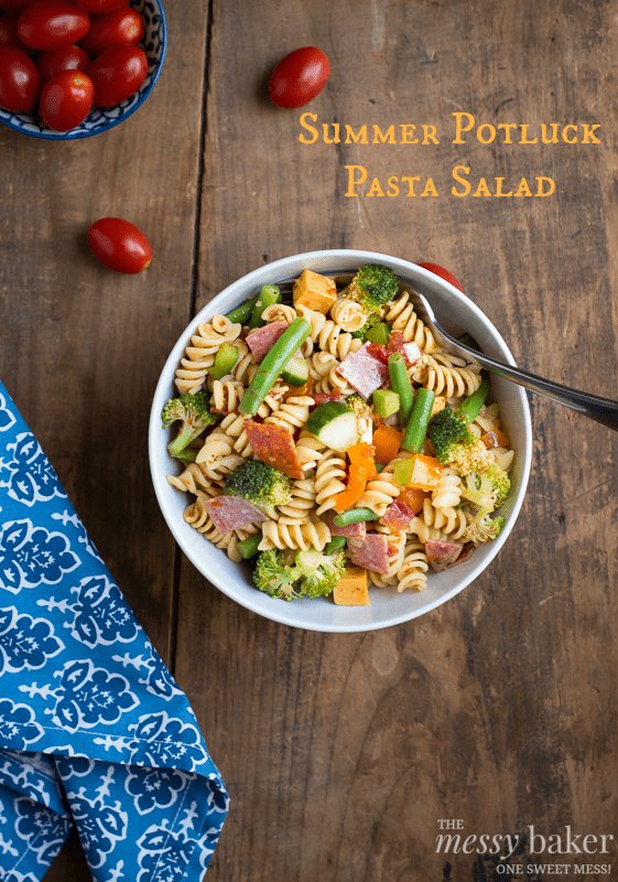 Summer Pasta Salad {Potluck Style}