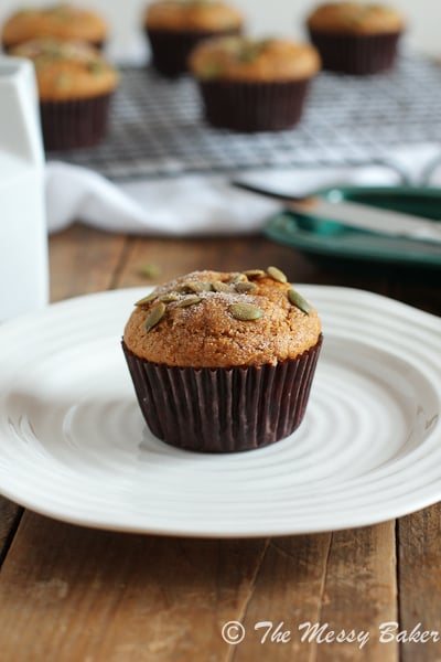 Stuffed Pumpkin Muffin {themessybakerblog.com}-5147