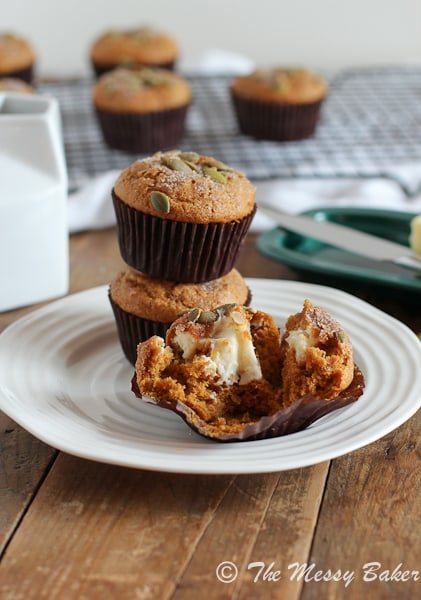 Stuffed Pumpkin Muffin {themessybakerblog.com}-5160