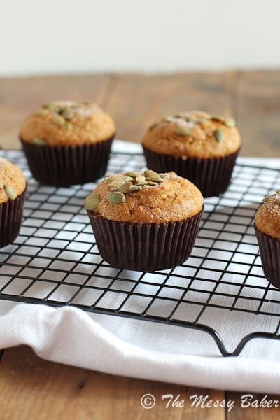 Sweet Cream Stuffed Pumpkin Muffins