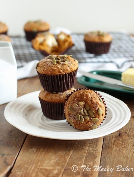 Stuffed Pumpkin Muffin {themessybakerblog.com}-5156