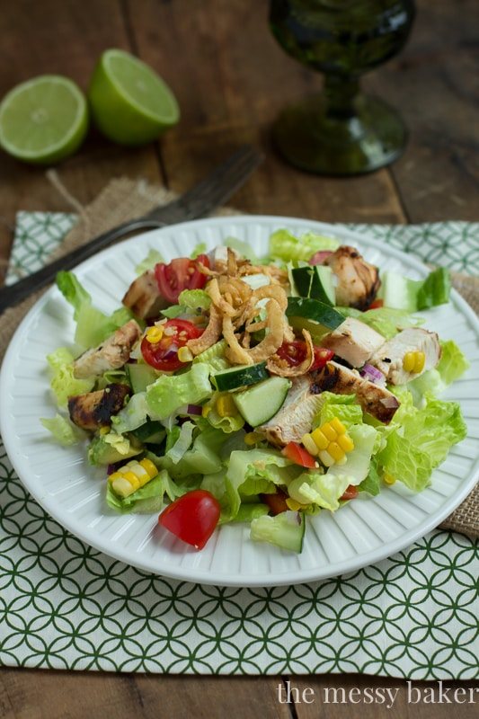 Tequila-Lime Chicken Chopped Salad | www.themessybakerblog.com