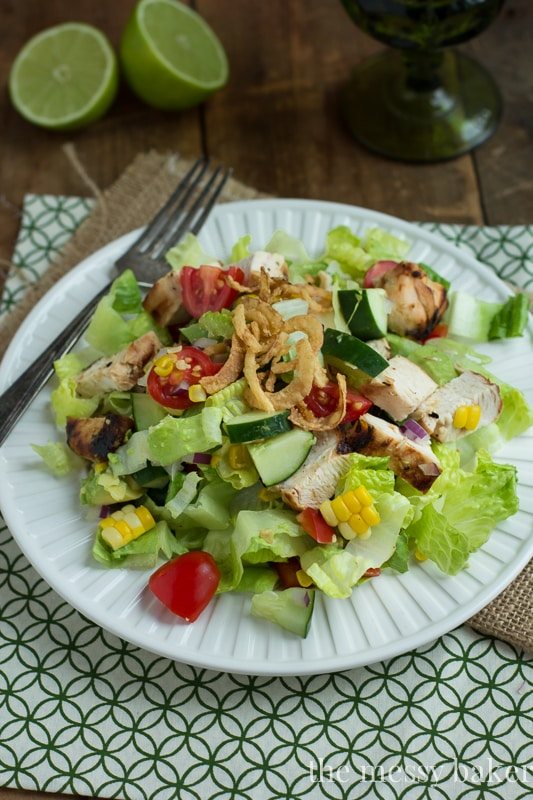 Tequila-Lime Chicken Chopped Salad | www.themessybakerblog.com