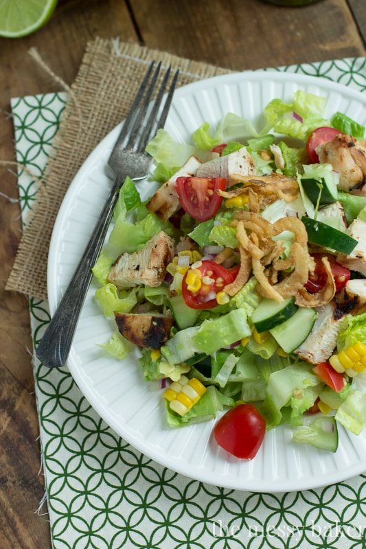 Tequila-Lime Chicken Chopped Salad | www.themessybakerblog.com