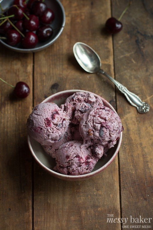 Toasted Almond & Cherry Ice Cream