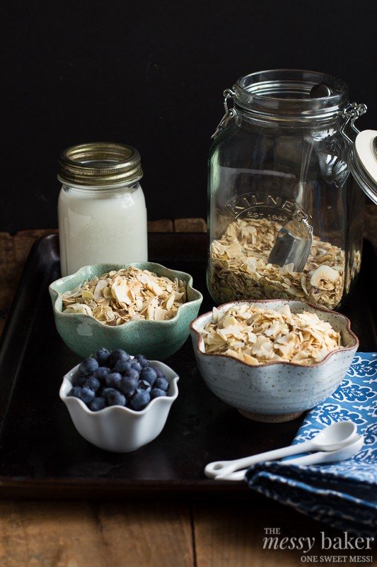 Toasted Coconut Muesli | www.themessybakerblog.com