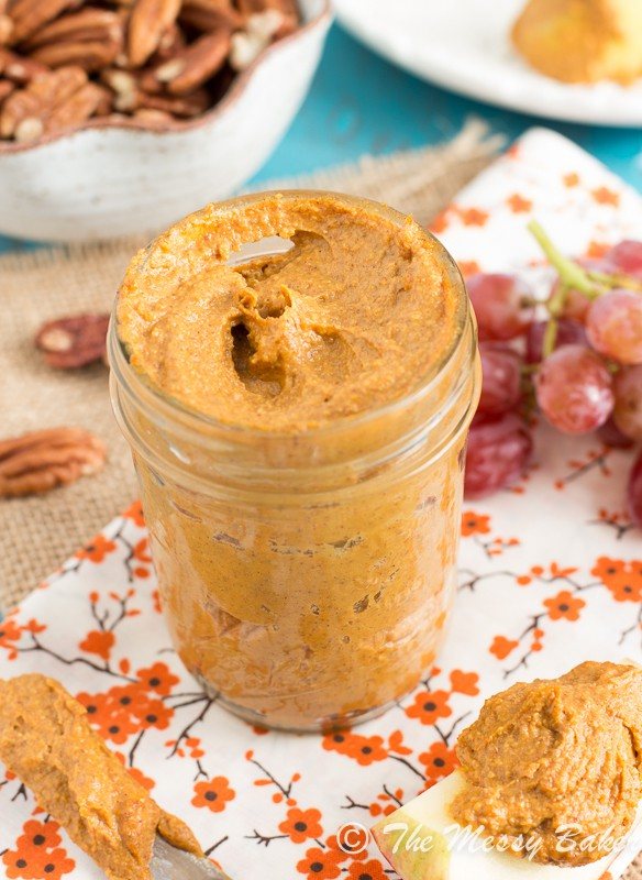 Toasted Pecan Pumpkin Butter | www.themessybakerblog.com -8955
