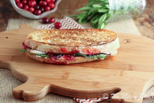 Turkey & Cranberry Panini w- Tarragon Goat Cheese Aioli {www.themessybakerblog.com}-5415