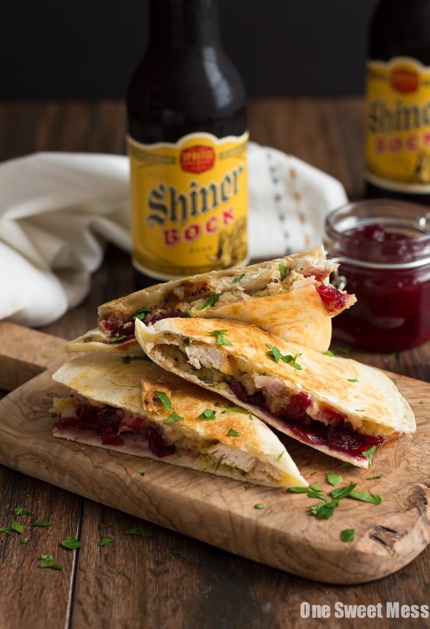 Turkey, Stuffing & Cranberry Quesadilla