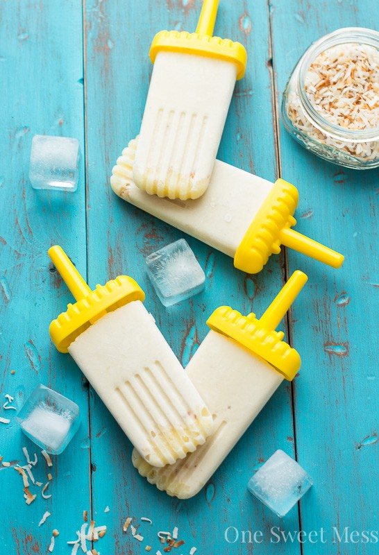 Vegan Pina Colada Popsicles