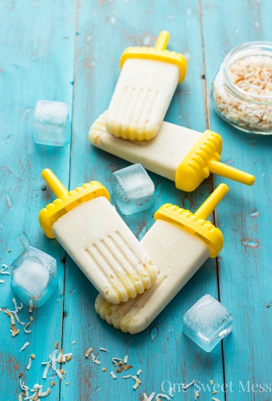 Vegan Pina Colada Popsicles
