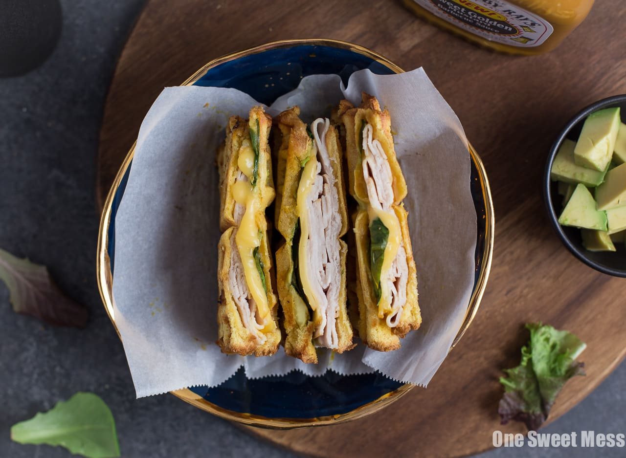 Waffle Iron Turkey & Smoked Gouda Panini