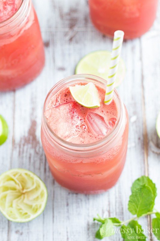 Watermelon Mint Cooler | www.themessybakerblog.com