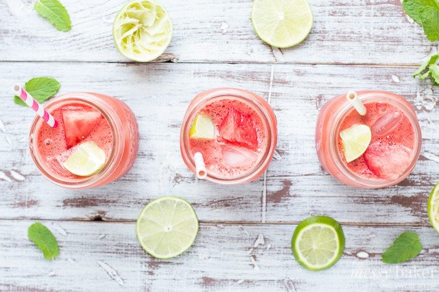 Watermelon Mint Cooler | www.themessybakerblog.com