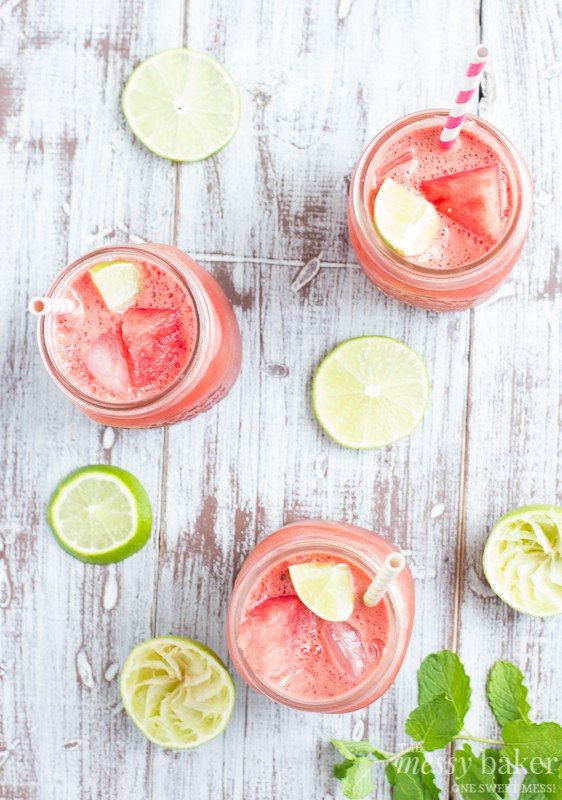 Watermelon Mint Cooler | www.themessybakerblog.com