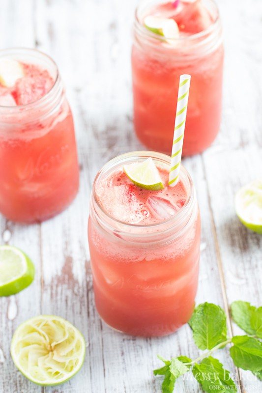 Watermelon Mint Cooler | www.themessybakerblog.com