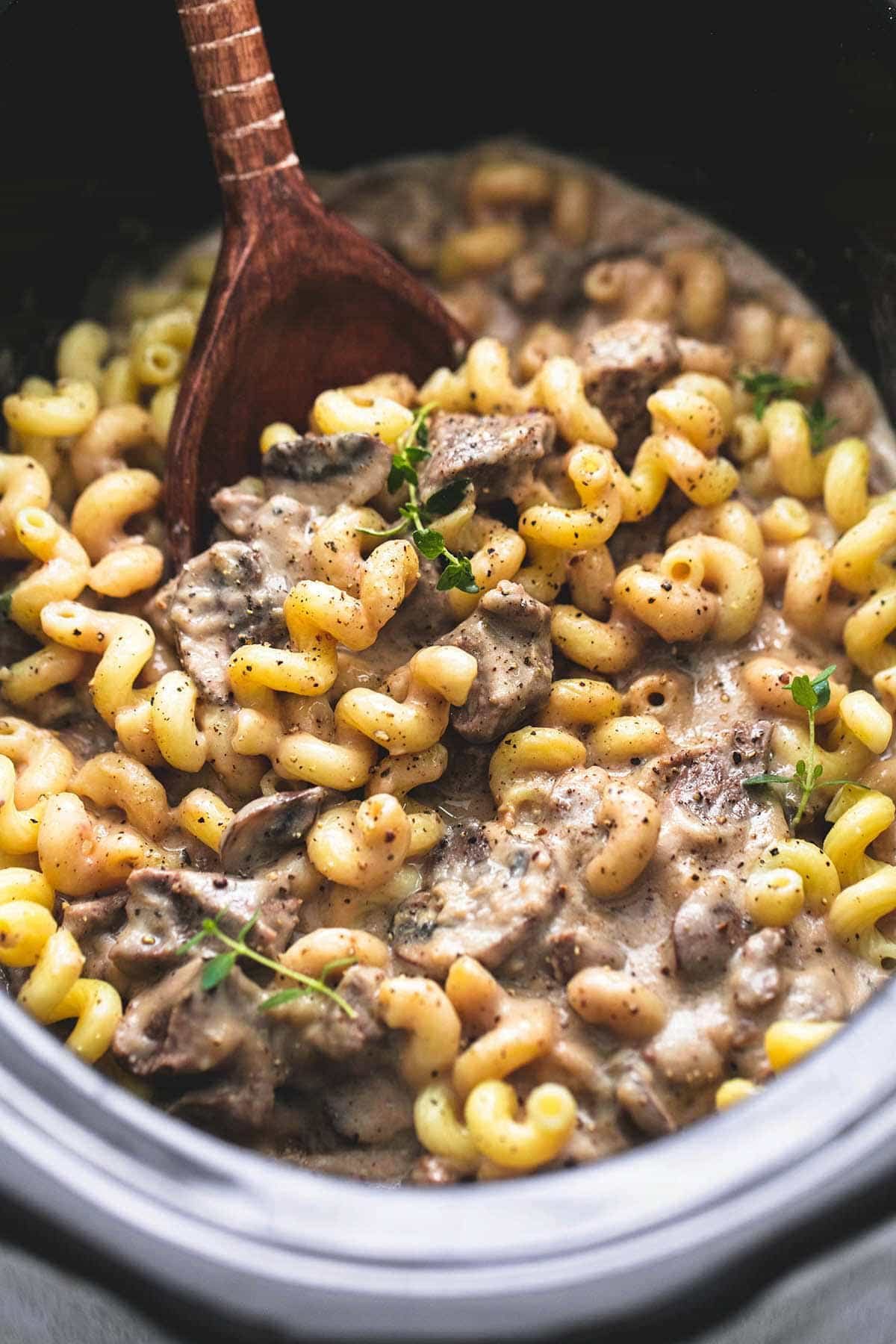 Slow Cooker Beef Stroganoff