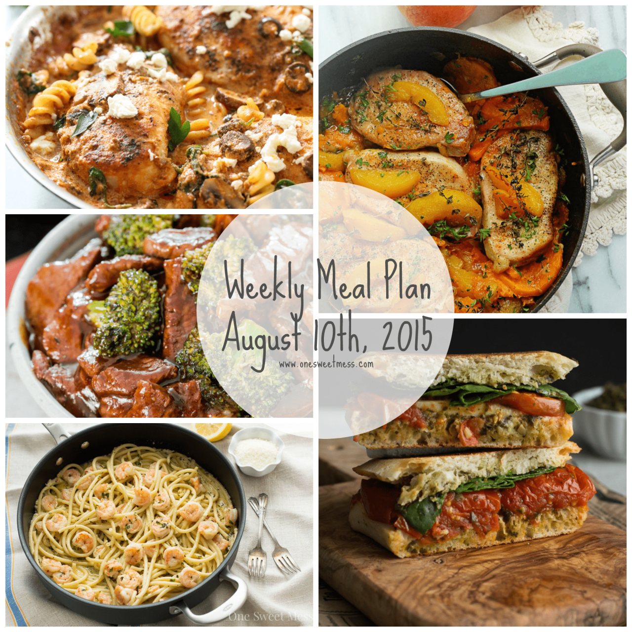 Weekly Meal Plan | August 10, 2015