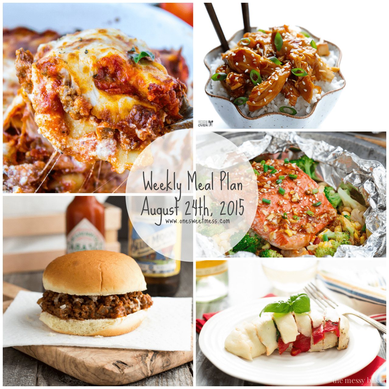 Weekly Meal Plan | August 24th, 2015