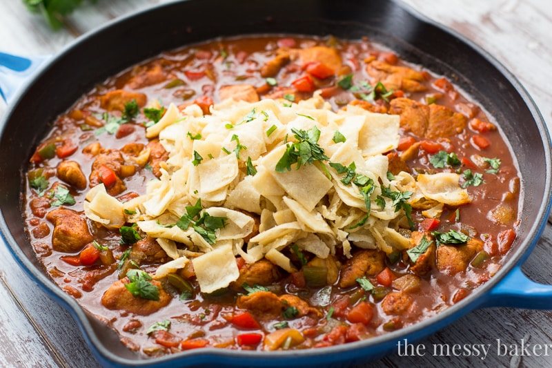 Chicken Enchilada Skillet | www.themessybakerblog.com