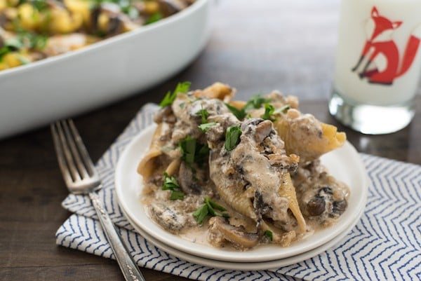 Beef Stroganoff Stuffed Shells