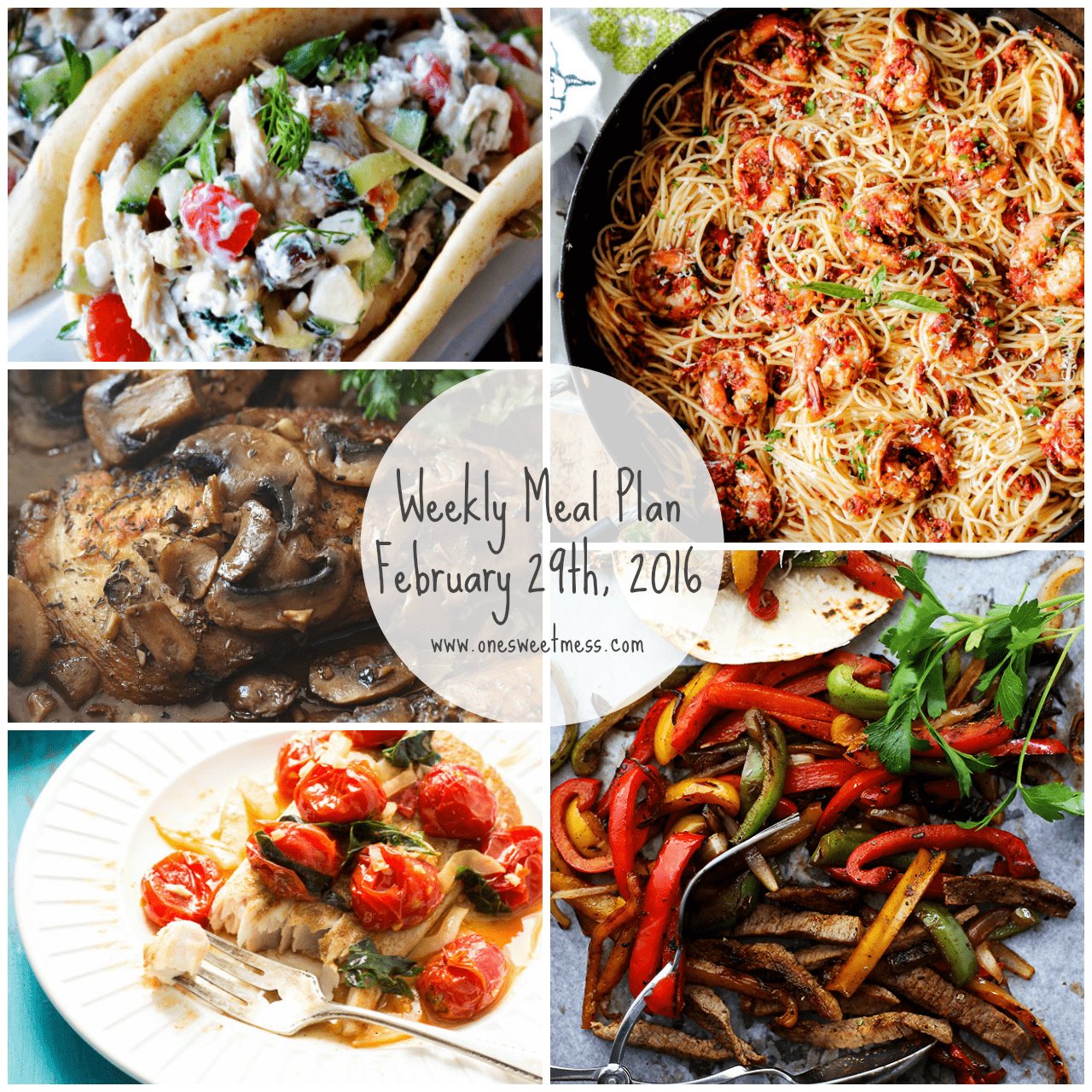 Weekly Meal Plan | February 29th, 2016
