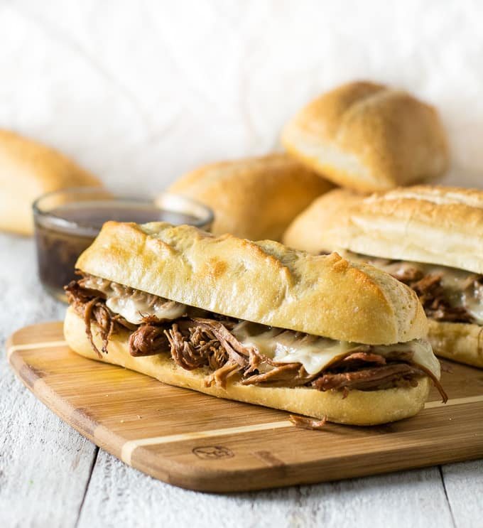 Crockpot French Dip Sandwiches