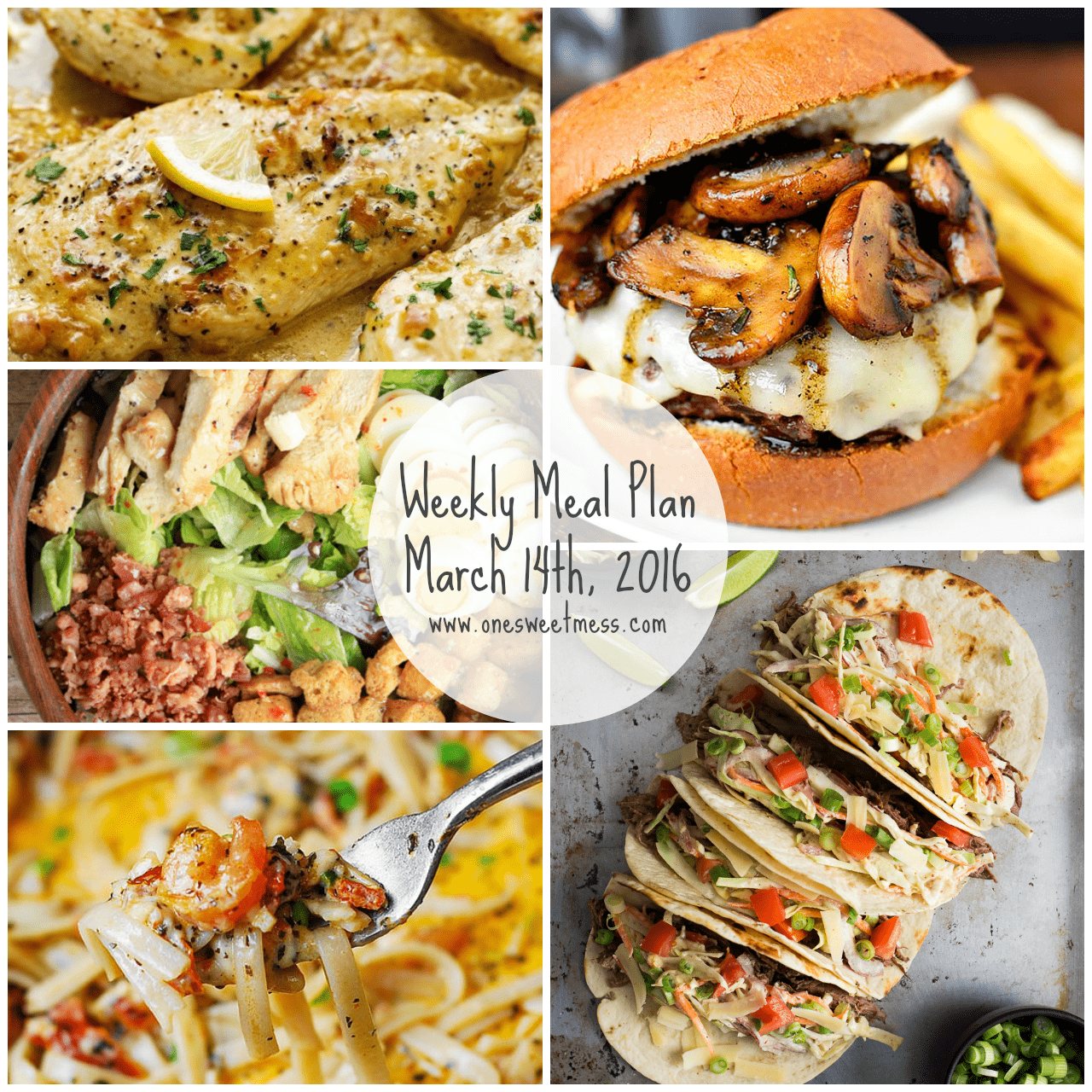 Weekly Meal Plan | March 14th, 2016