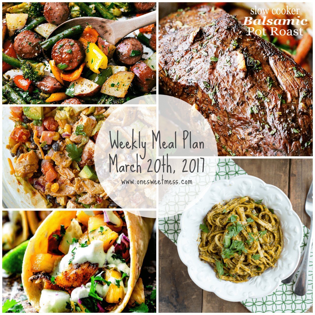 Weekly Meal Plan | March 20th, 2017