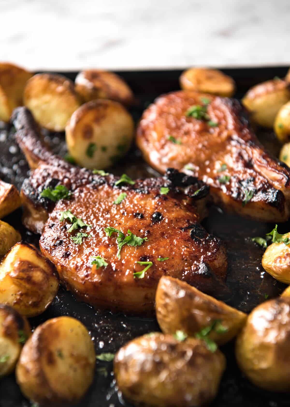 Oven Baked Pork Chops and Potatoes