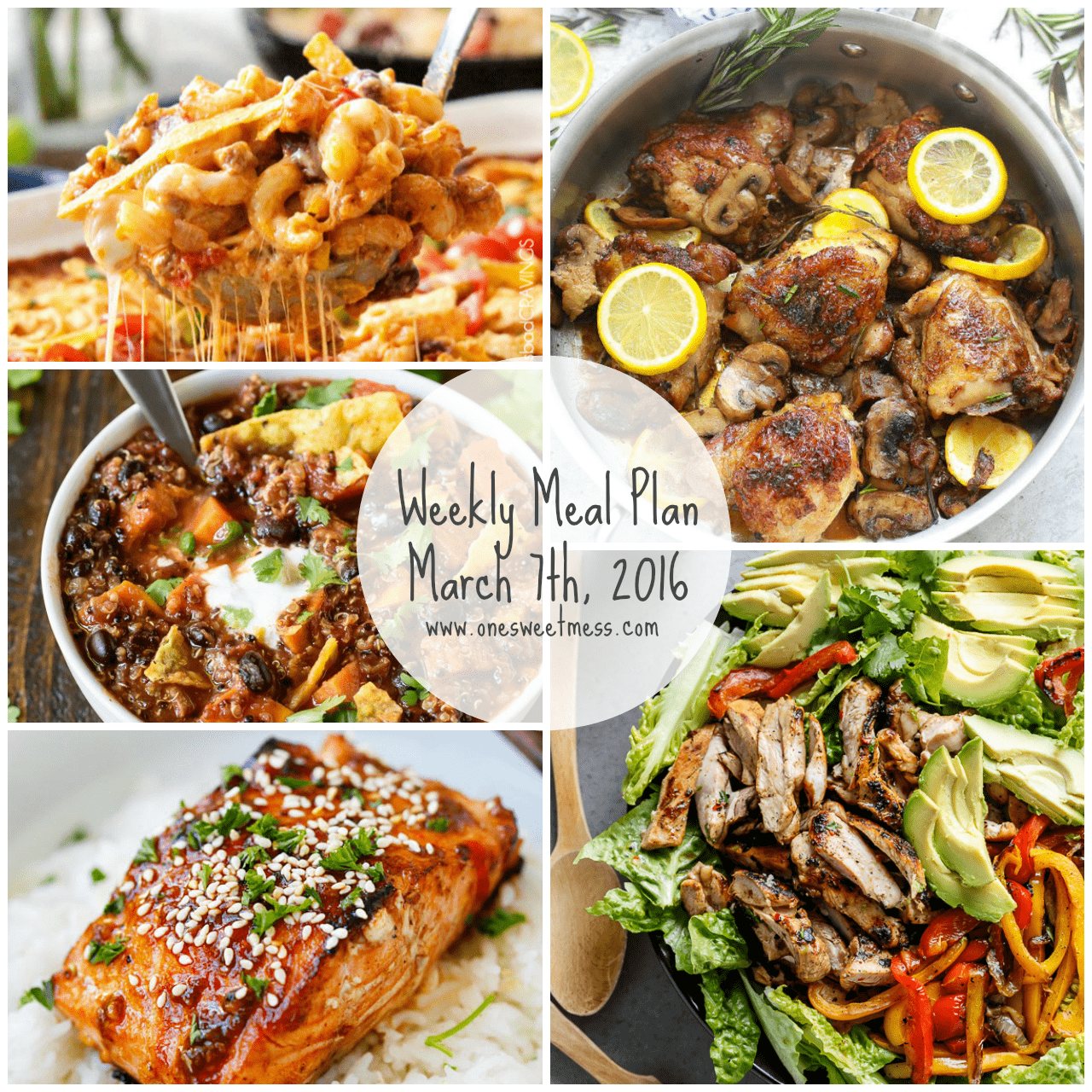Weekly Meal Plan | March 7th, 2016