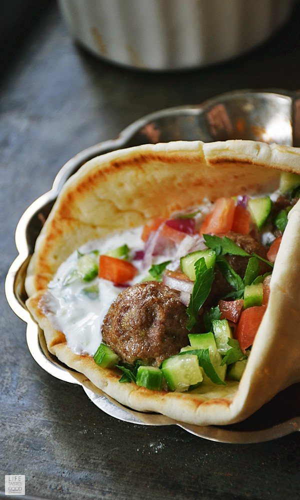 Mediterranean Meatball Gyros