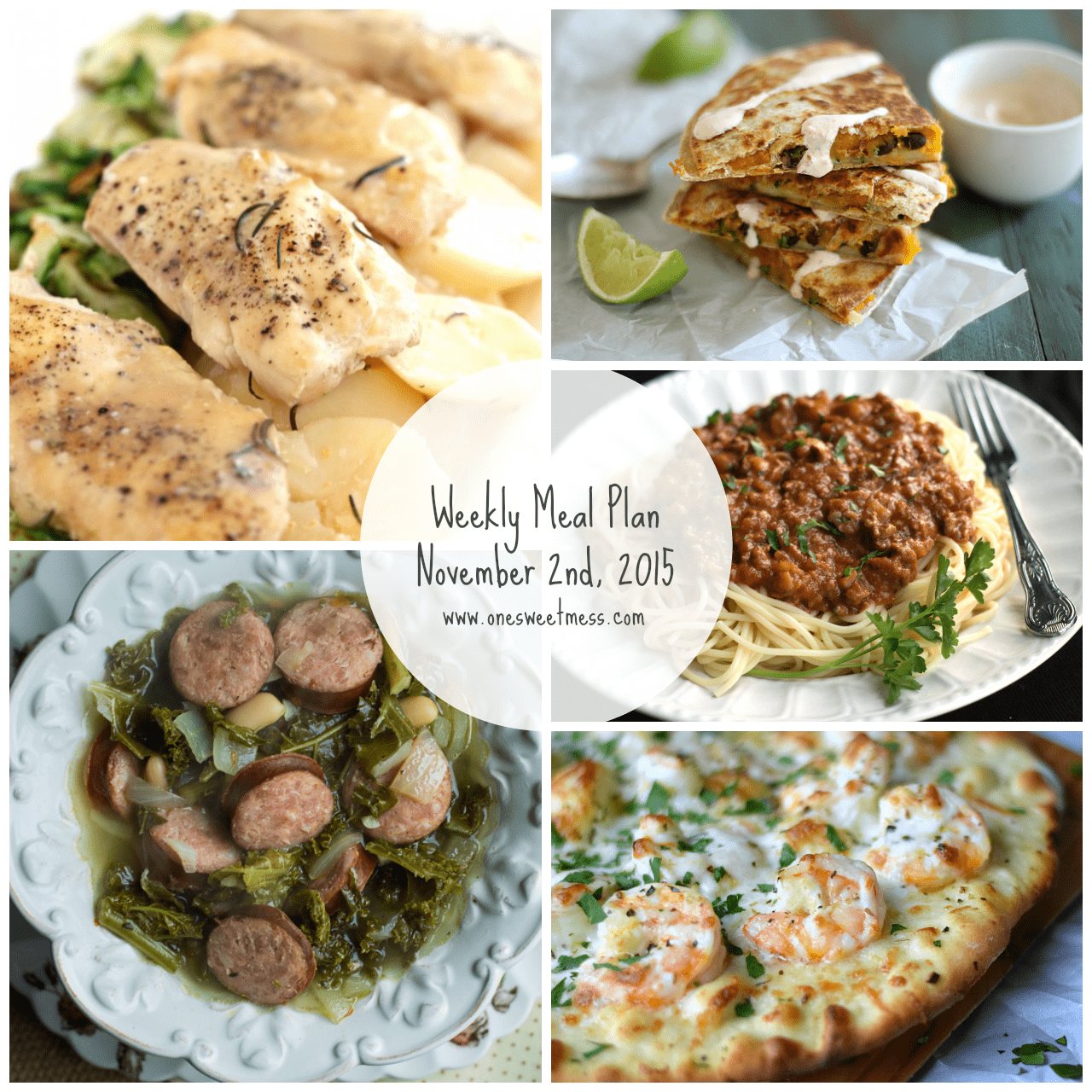 Weekly Meal Plan | November 2nd, 2015