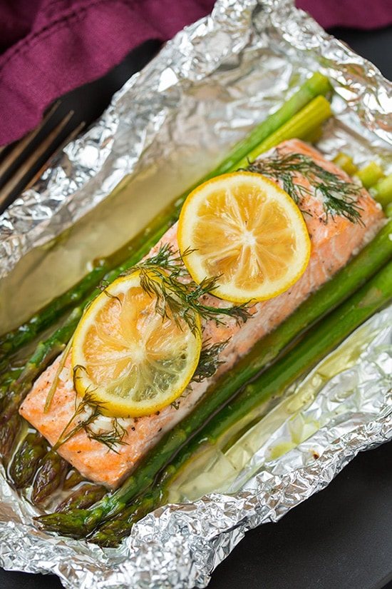 Salmon and Asparagus in Foil