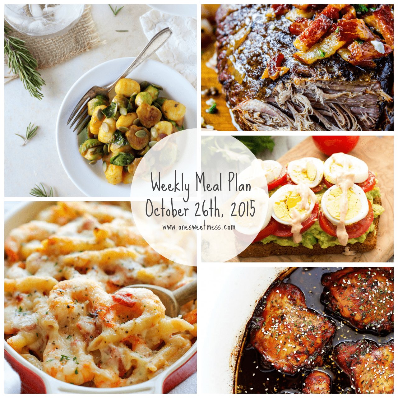 Weekly Meal Plan | October 26th, 2015