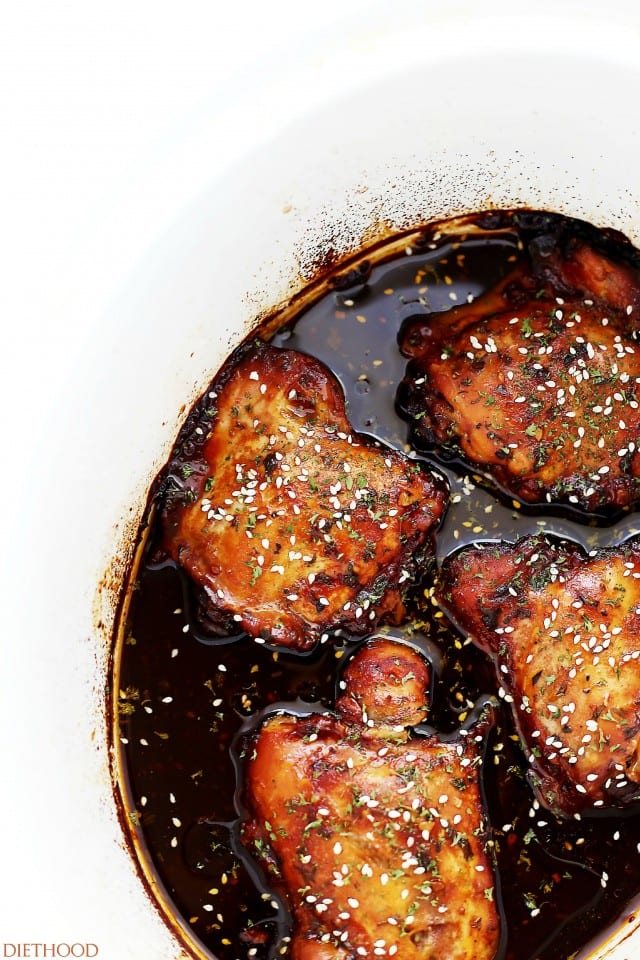 Crock Pot Honey Garlic Chicken Thighs