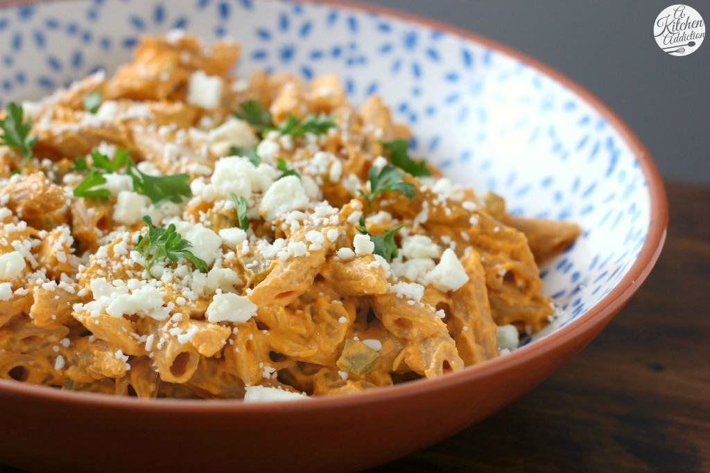 Lightened Up Buffalo Chicken Penne