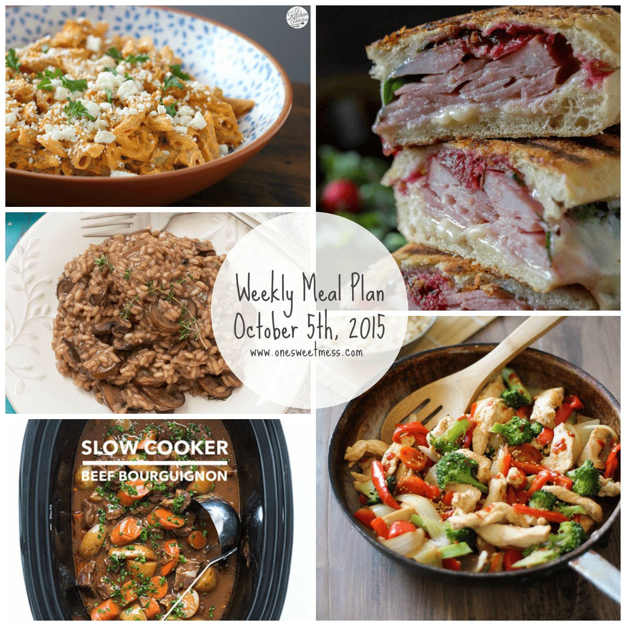 Weekly Meal Plan | October 5th, 2015