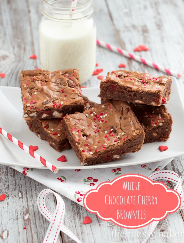 White Chocolate Cherry Brownies